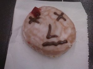 :) An amazing survivor brought specially made Traumatic Brain Injury Donuts for our meeting :) Yummy! and Hilarious! ....easily amused :)